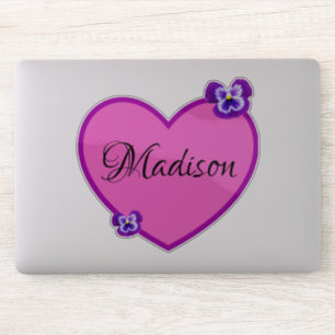 Sticker Logo Madison Name Avec Pansies,