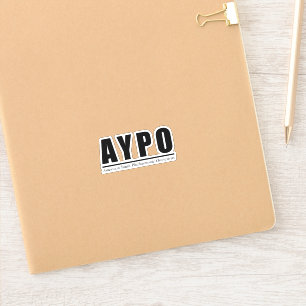 Sticker logo noir AYPO