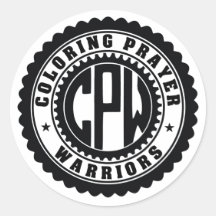 Sticker Logo Noir & Blanc ColoriagePrièreGuerriers