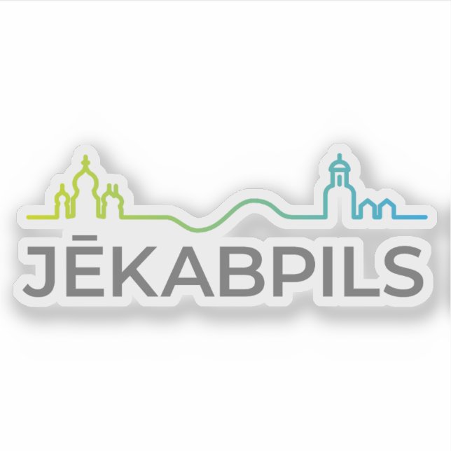 Sticker Logo of the city of Jēkabpils, Latvia (Devant)