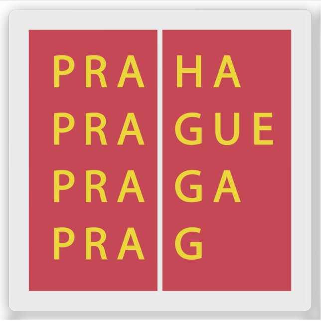 Sticker Logo officiel de Prague, République Tchèque (Devant)