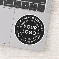 Logo personnalisé et texte circulaire noir ou coul