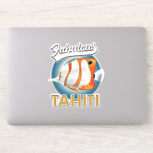 Sticker logo rétro fabuleux de Tahiti