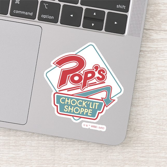 Sticker Logo rouge de la boutique Pop's Chock'Lit (Détail)