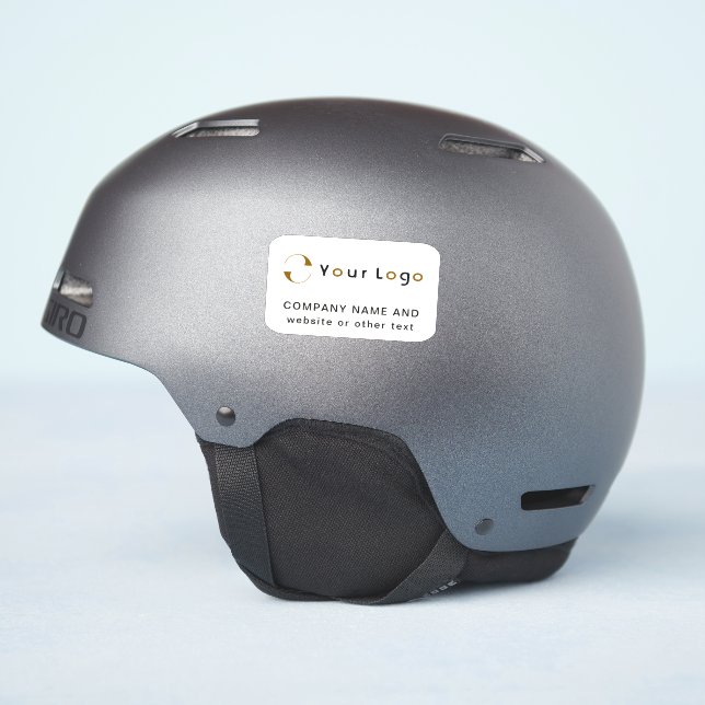 Sticker Logo sur Hors rectangle blanc Casque Business Viny (Côté casque)