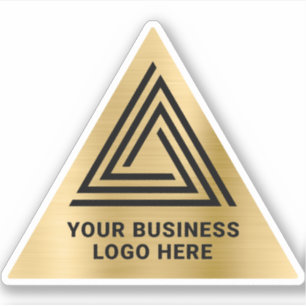 Sticker Logo triangulaire noir Foil Gold Light