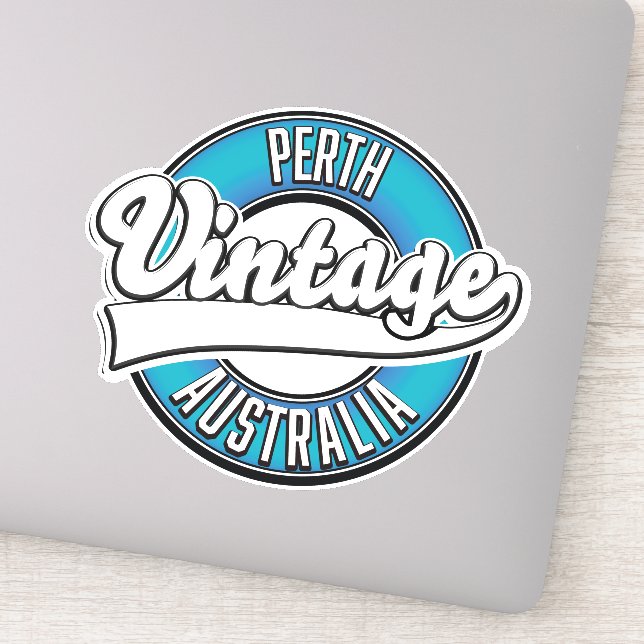 Sticker Logo vintage Perth Australie (Détail)