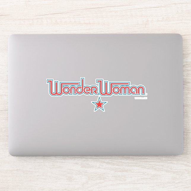 Sticker Logo Wonder Woman Red and Blue Star (Ordinateur)