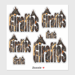 Sticker Logos photos de Giraffes,