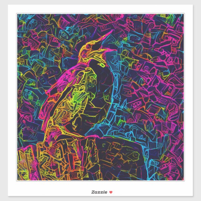 Sticker L'Oiseau Solitaire 3 (Feuille)