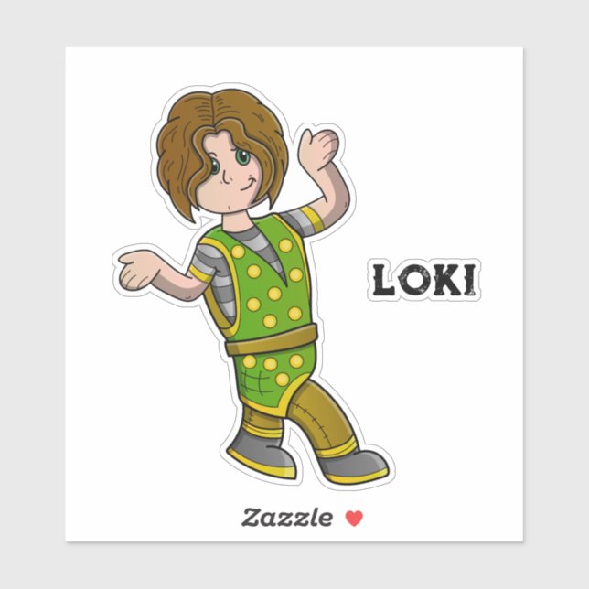 Sticker Loki Norse Mythologie (Feuille)