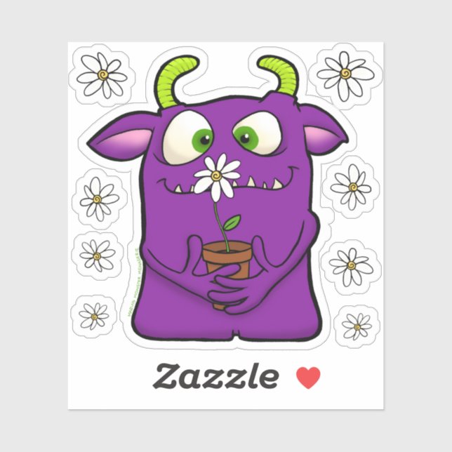 Sticker Lolly le Monster, jeu d'autocollants (Feuille)