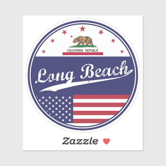 Sticker Long Beach (Feuille)