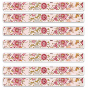 Sticker Long rectangulaire floral
