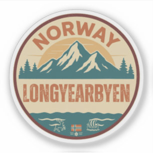 Sticker Longyearbyen, Norge Norvège