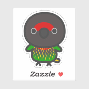 Sticker Lory rayé jaune