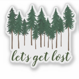 Sticker Lost Pine Trees Forêt Aventure Camping