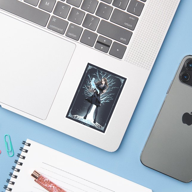 Sticker L'Otter Patronus d'Anime Hermione Granger (Ordinateur portable avec iPhone)