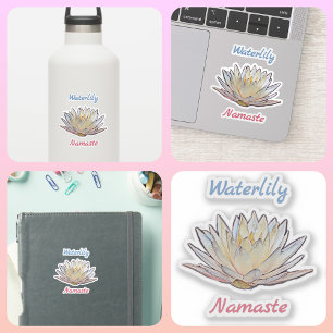 Sticker Lotus Flower Nénuphar Namaste Floral