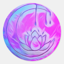 Sticker Lotus Moon Rose