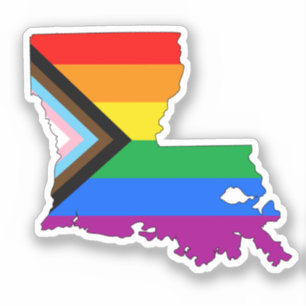 Sticker Louisiana State Pride LGBTQ Progress Pride