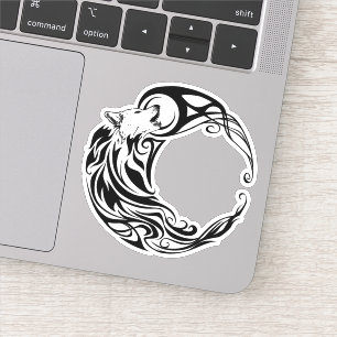 Sticker Loup tribal
