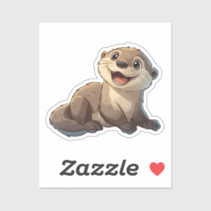 Sticker Loutre de dessin