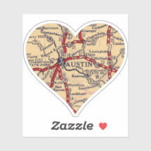 Love Austin Texas Carte Vintage