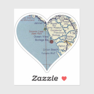 Sticker Love Bodega Bay CA