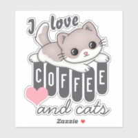 Love Coffee and Cats mignonne