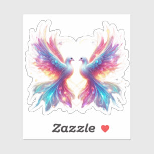 Sticker Love Dove Birds