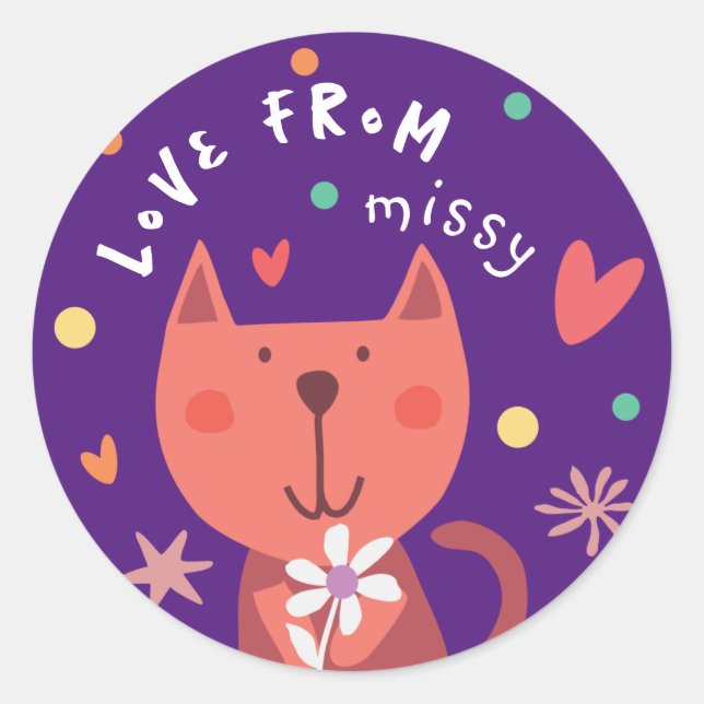 Sticker 'love from' (Vorderseite)