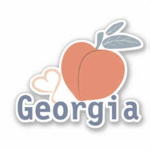 Sticker Love Georgia Peach