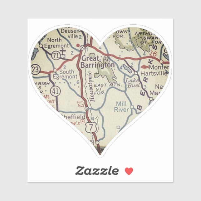 Sticker Love Great Barrington (Feuille)