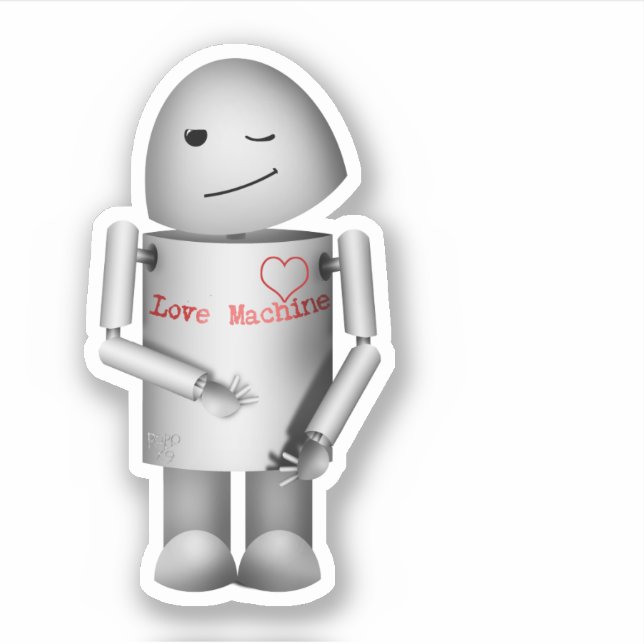 Sticker Love Machine Valentine (Devant)