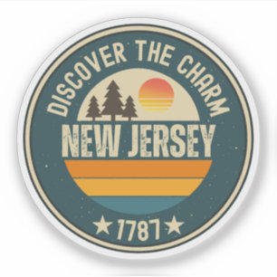 Sticker Love New Jersey - Cute NJ State Souvenir