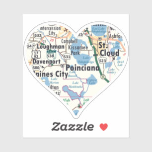 Sticker Love Poinciana Floride