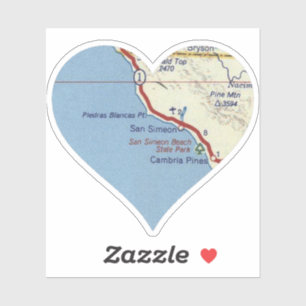 Sticker Love San Simeon CA