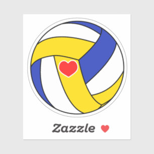 Sticker Love volleyball