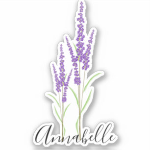 Sticker Lovely Lavender Botanical Coupe personnalisée