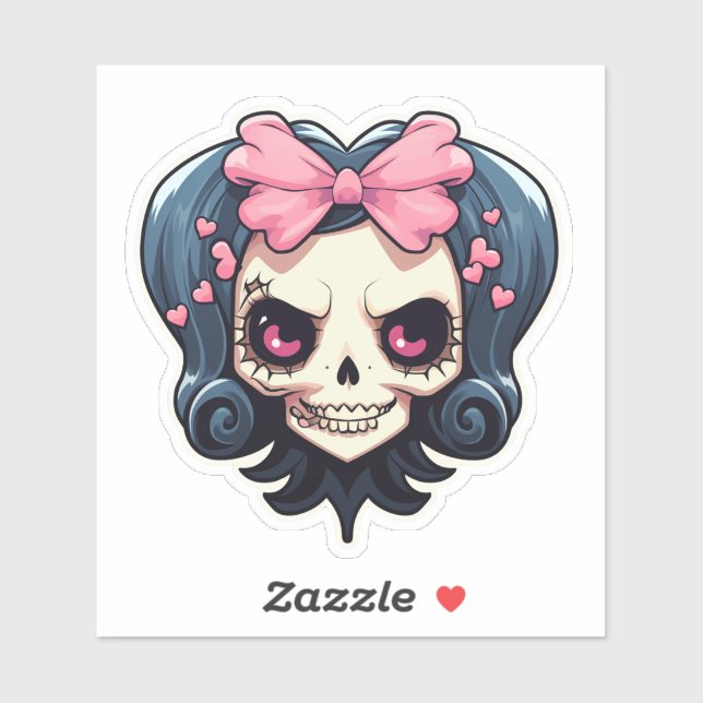Sticker Lovely Skull (Feuille)