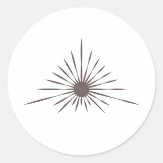 Sticker LRW Sun Logo blanc classique rond