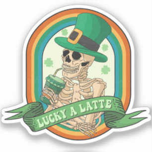 Sticker Lucky A Latte