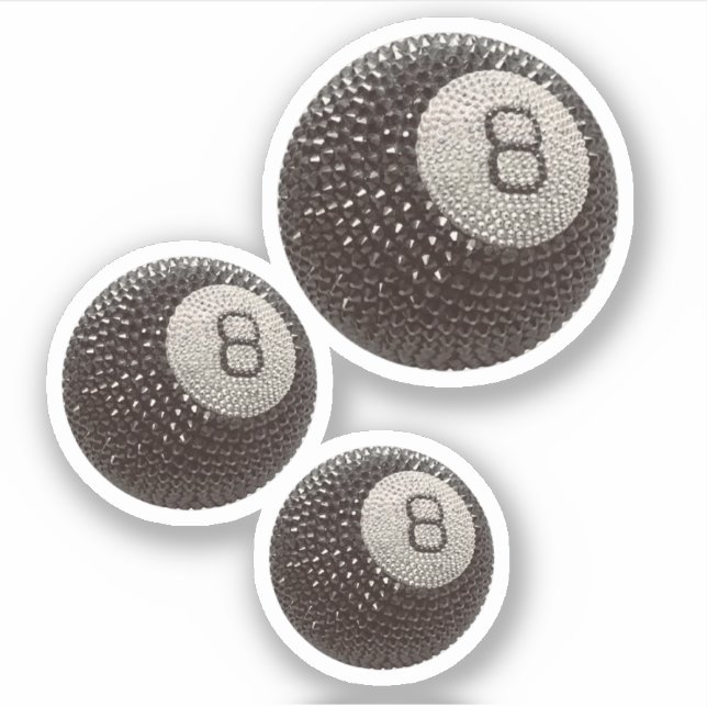Sticker Lucky Disco 8 PINK, Lucky 8 disco Ball, Snooker (Devant)