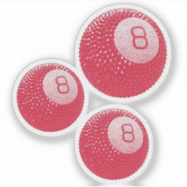 Sticker Lucky Disco 8 Rose, Lucky Disco Ball, Funky Art