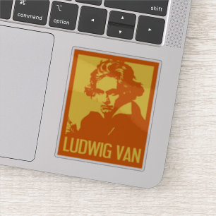 Sticker Ludwig Van Beethoven Pop Art Custom Cut Vinyl