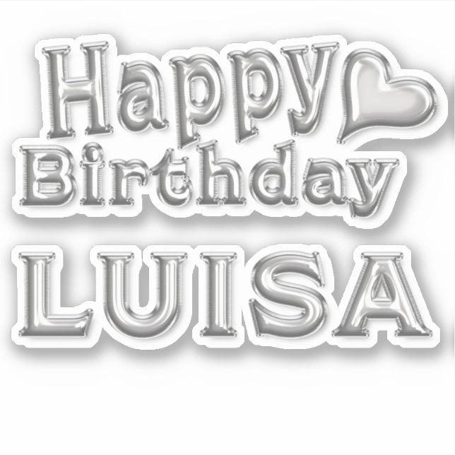 Sticker Luisa Happy Birthday (Devant)