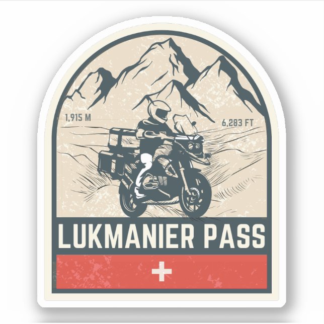 Sticker Lukmanier Pass VTT suisse (Devant)