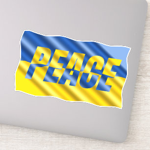 Sticker L'Ukraine bleue et jaune inspire la paix dans la g