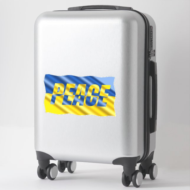 Sticker L'Ukraine bleue et jaune inspire la paix dans la g (Sur valise)